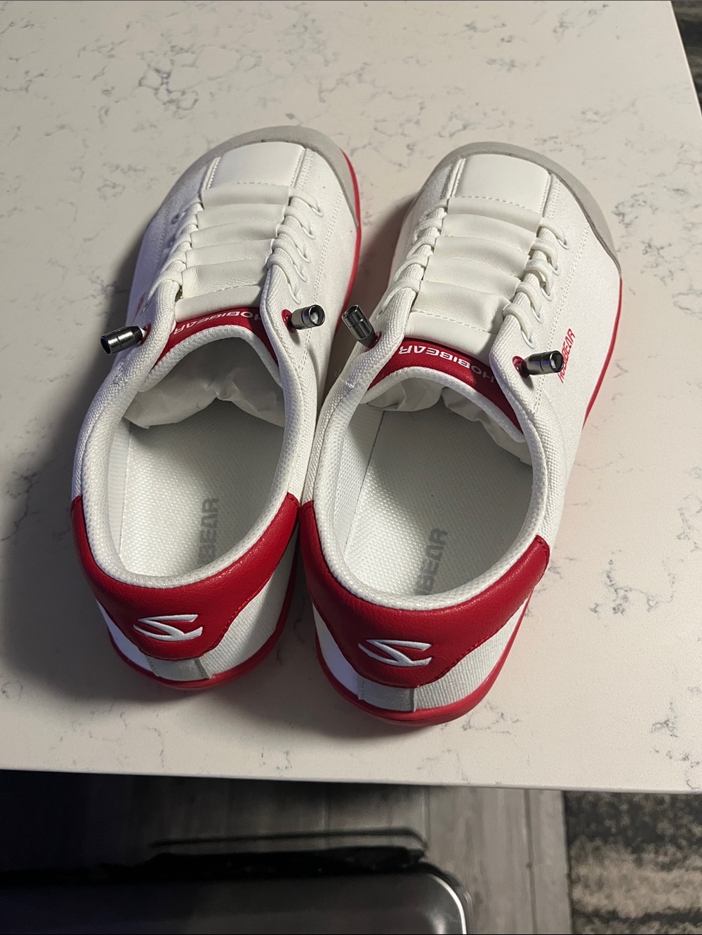 Skechers Men’s or Women’s White & Red Low-Top Slip-On Sneakers